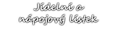 Jídelní a nápojový lístek